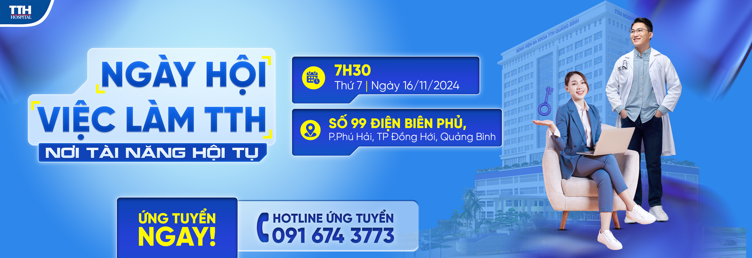 Ngày hội việc làm tại TTH Quảng Bình 16/11/2024 "TTH - Nơi tài năng hội tụ"